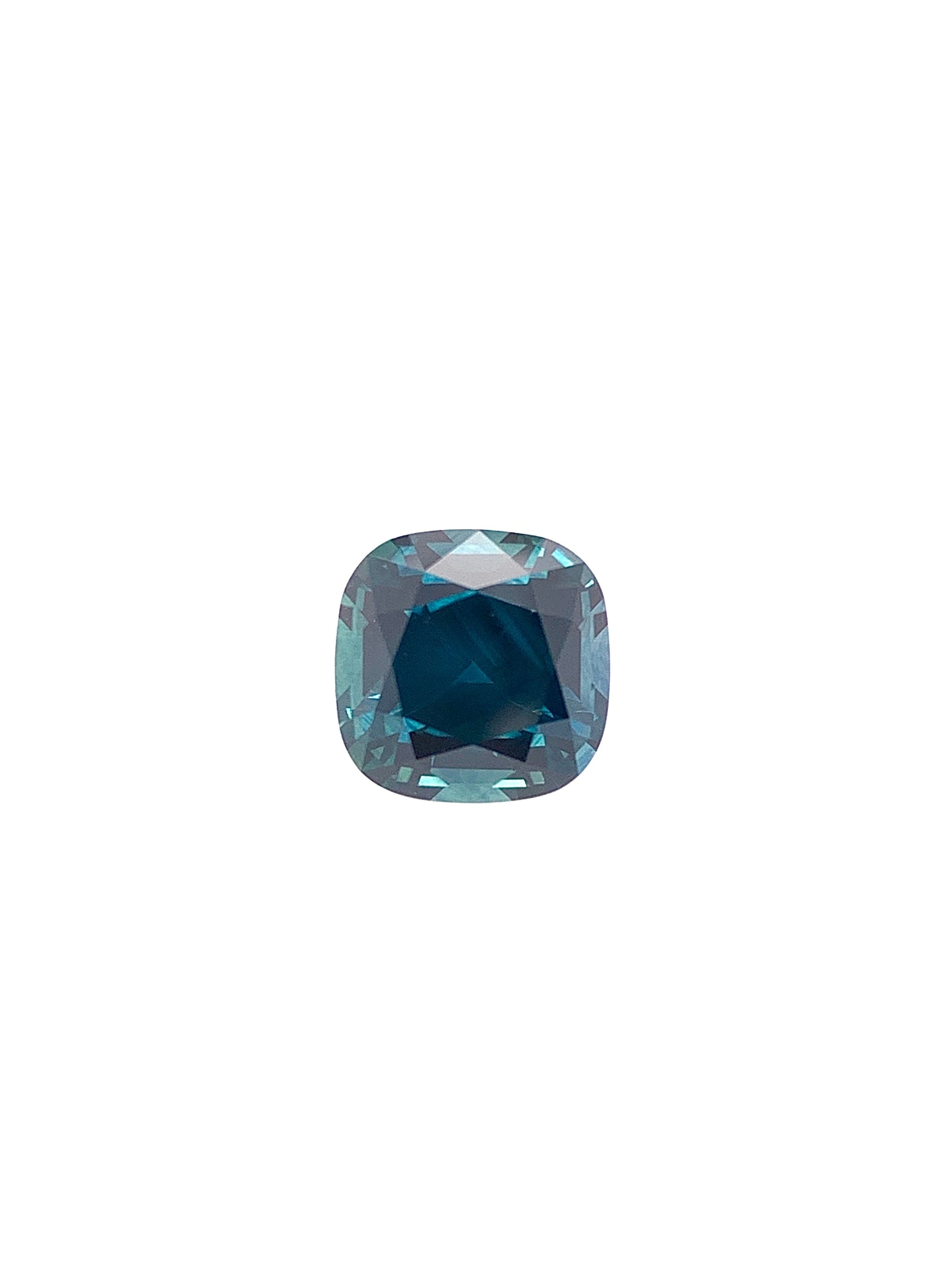 Montana Sapphire — 3.47ct Cushion | 8.30 x 8.30mm | USA | Heated