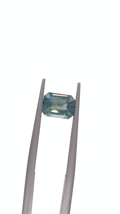 Green Sapphire — 1.56ct Emerald Cut | 7.25 x 5.40mm | Madagascar | Heated