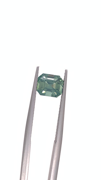 Green Sapphire — 2.03ct Emerald Cut | 7.30 x 6.20mm | Madagascar | Heated