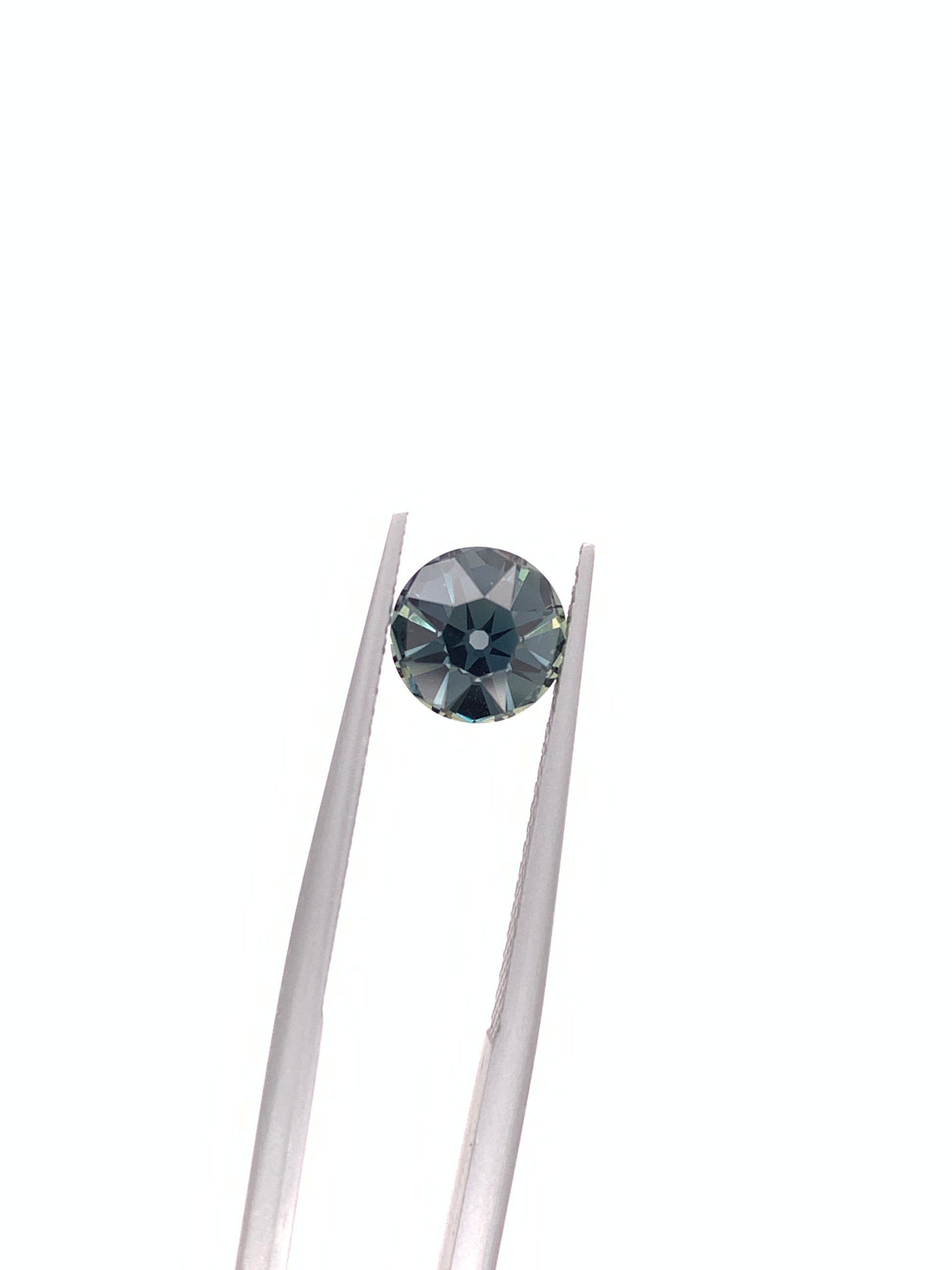 Green Sapphire — 2.02ct Round Step Cut | 7.47mm | Tanzania | Unheated