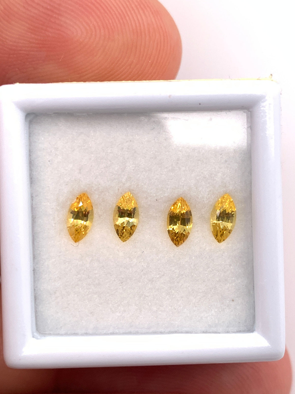 Yellow Sapphire — 4pcs Marquise | 0.65ct total | 5.00 x 2.50mm | Sri Lanka | Heated