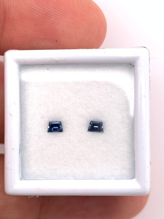 Blue Sapphire — 2pcs Trapezoid | 0.15ct total | 3.00 x 2.00mm | Sri Lanka | Heated