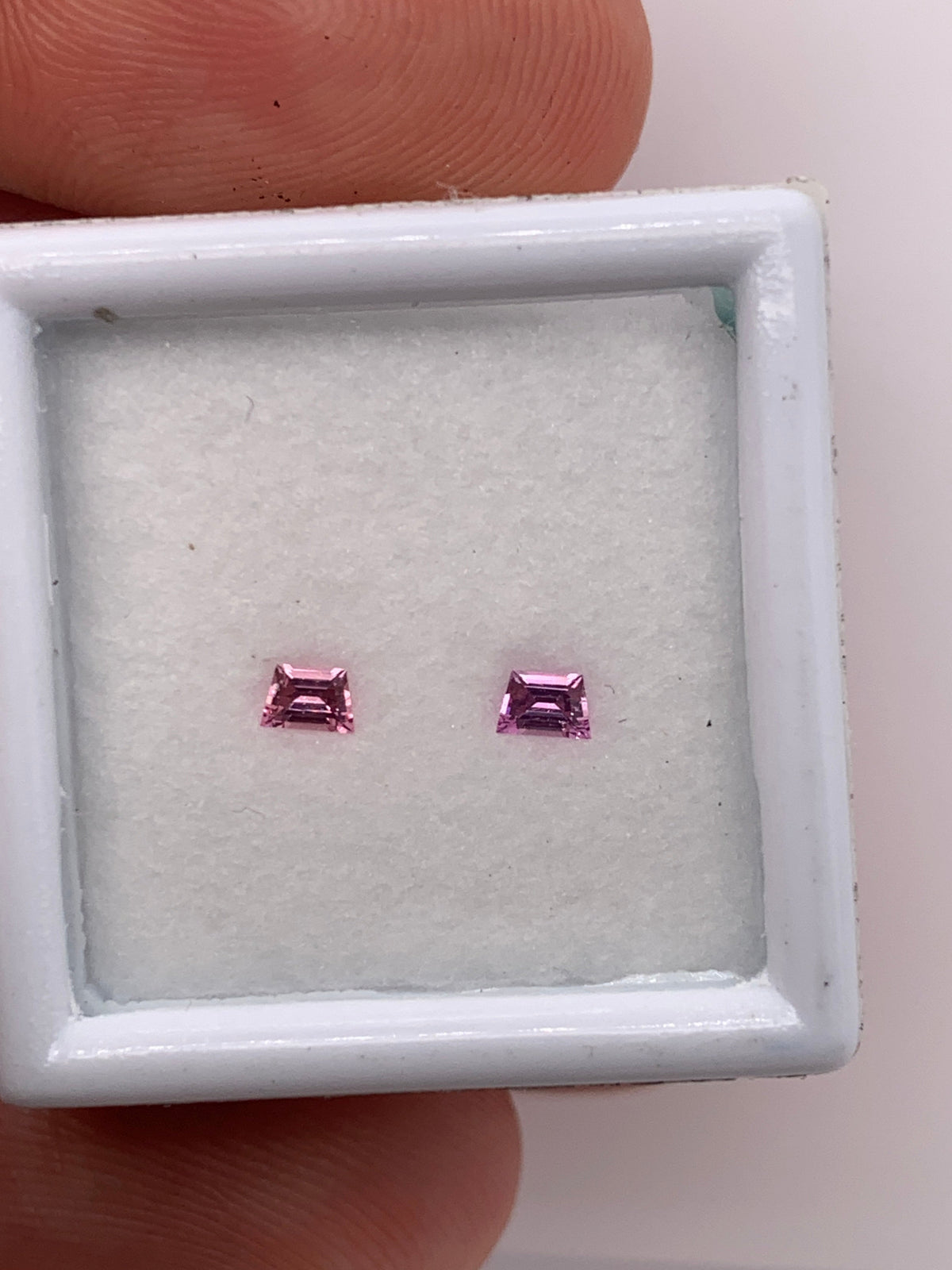 Pink Sapphire — 2pcs Trapezoid | 0.13ct total | 3.00 x 2.00mm | Madagascar | Heated
