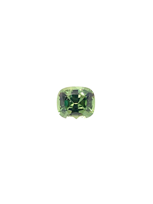 Green Sapphire — 0.98ct Cushion | 6.25 x 5.30mm | Tanzania | Heated