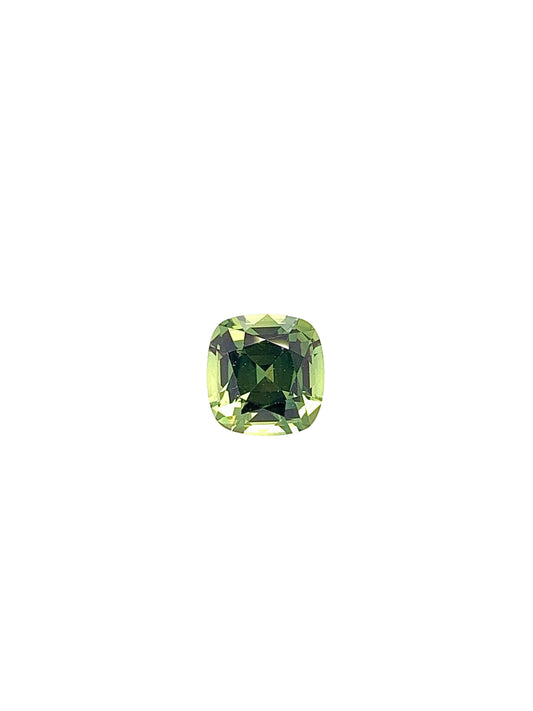 Green Sapphire — 1.11ct Cushion | 5.85 x 5.65mm | Tanzania | Heated