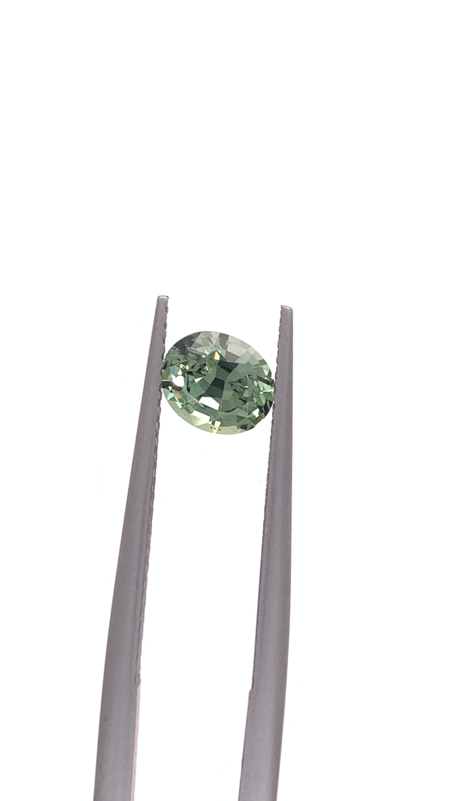 Green Sapphire — 1.03ct Oval | 6.40 x 5.40mm | Tanzania | Heated