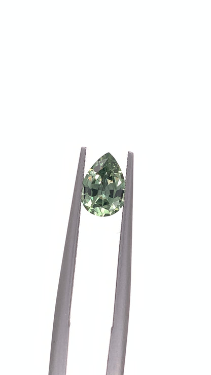 Green Sapphire — 0.96ct Pear | 7.60 x 5.40mm | Tanzania | Heated