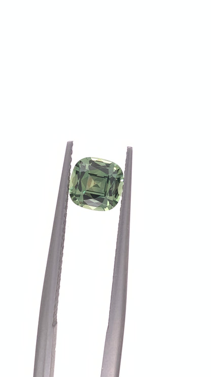 Green Sapphire — 1.16ct Cushion | 6.10 x 6.00mm | Tanzania | Heated