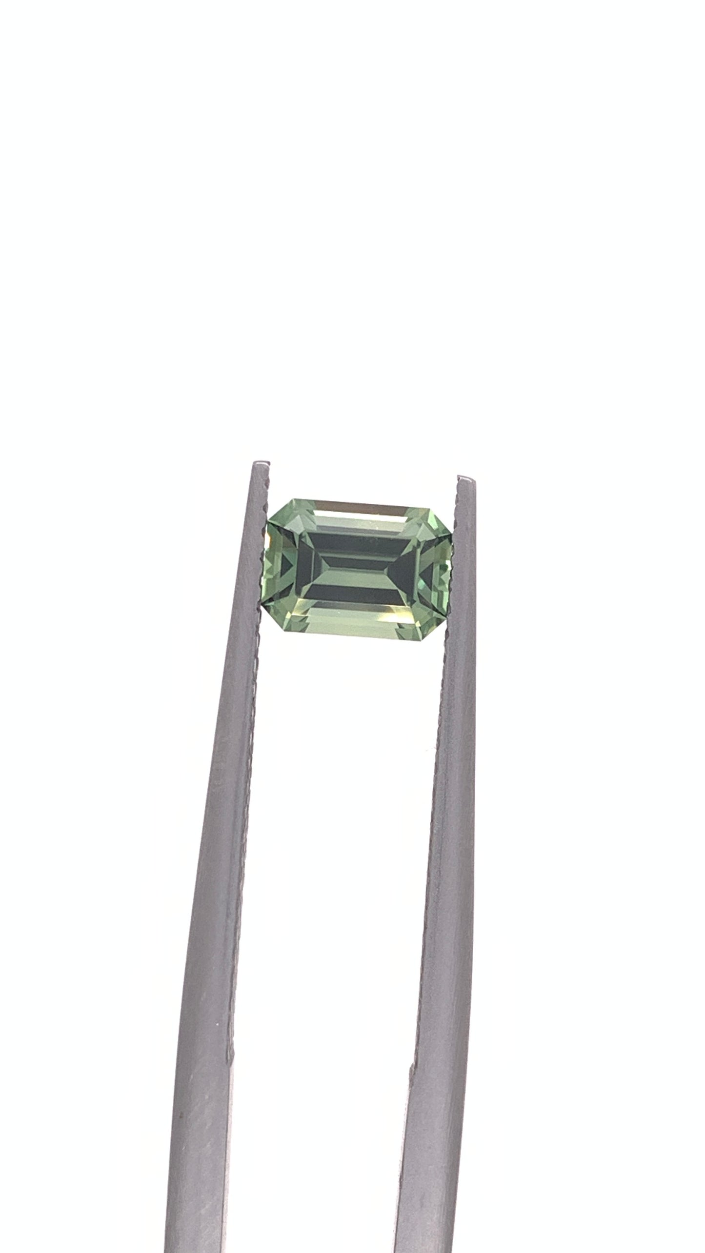 Green Sapphire — 0.98ct Emerald Cut | 6.50 x 4.70mm | Tanzania | Heated