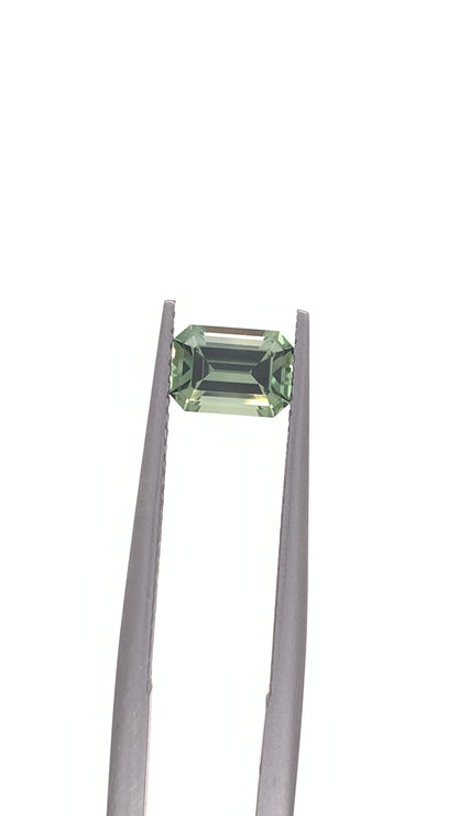 Green Sapphire — 0.98ct Emerald Cut | 6.50 x 4.70mm | Tanzania | Heated