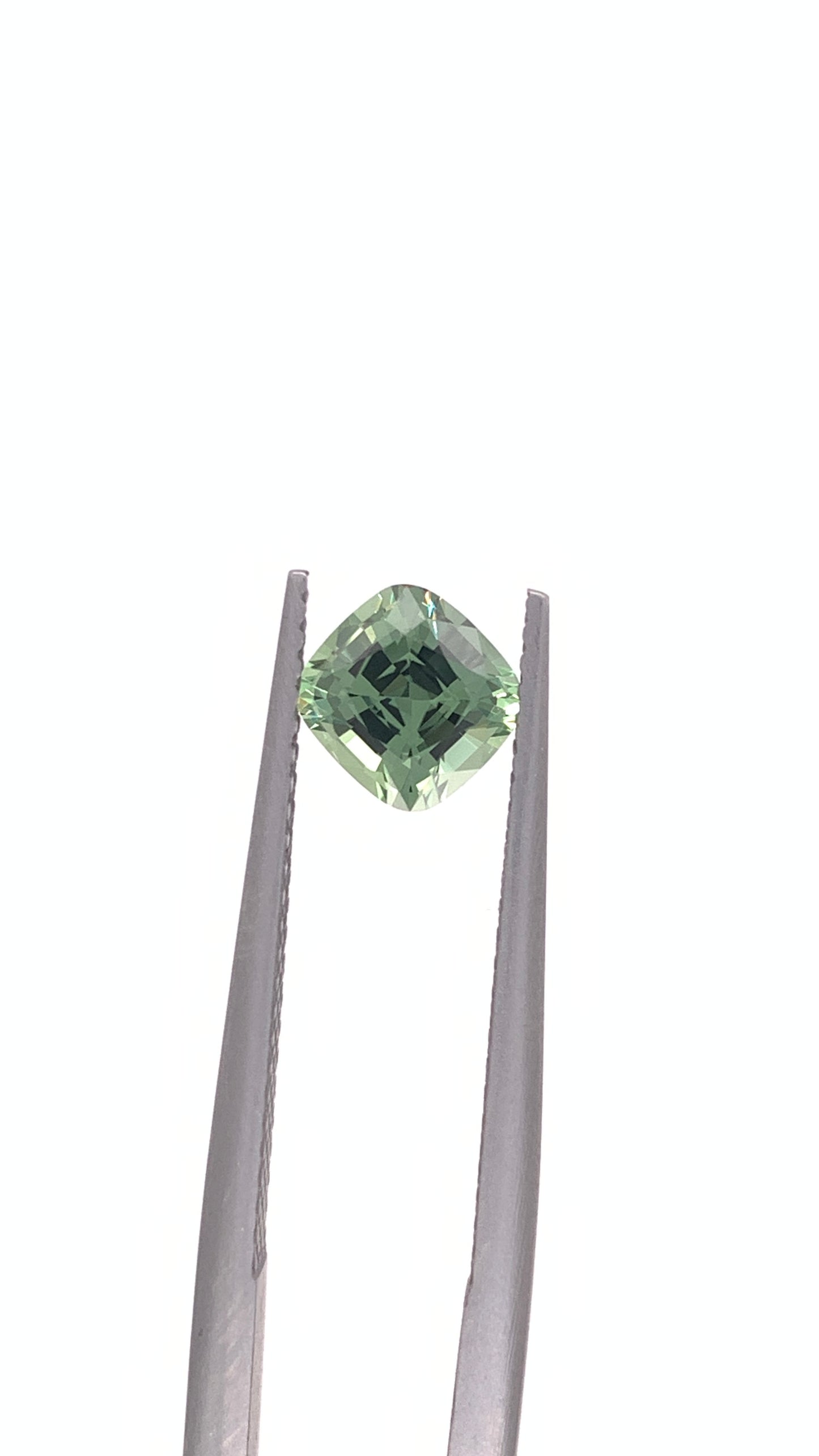 Green Sapphire — 1.17ct Cushion | 6.00 x 5.75mm | Tanzania | Heated
