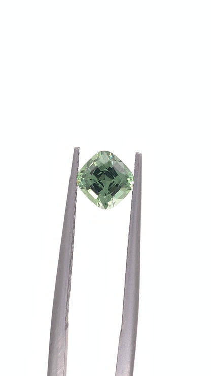 Green Sapphire — 1.17ct Cushion | 6.00 x 5.75mm | Tanzania | Heated