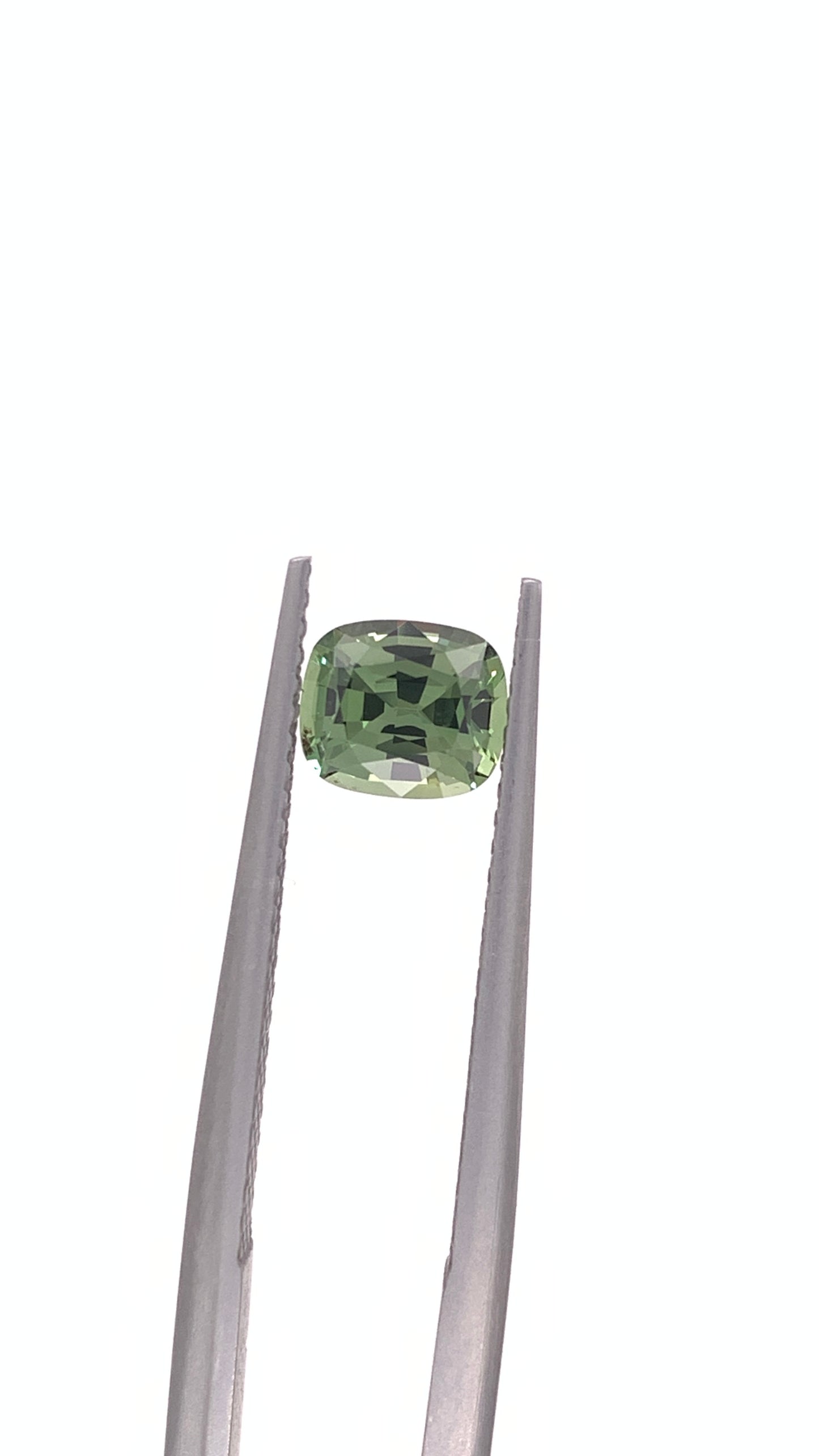 Green Sapphire — 0.98ct Cushion | 6.25 x 5.30mm | Tanzania | Heated