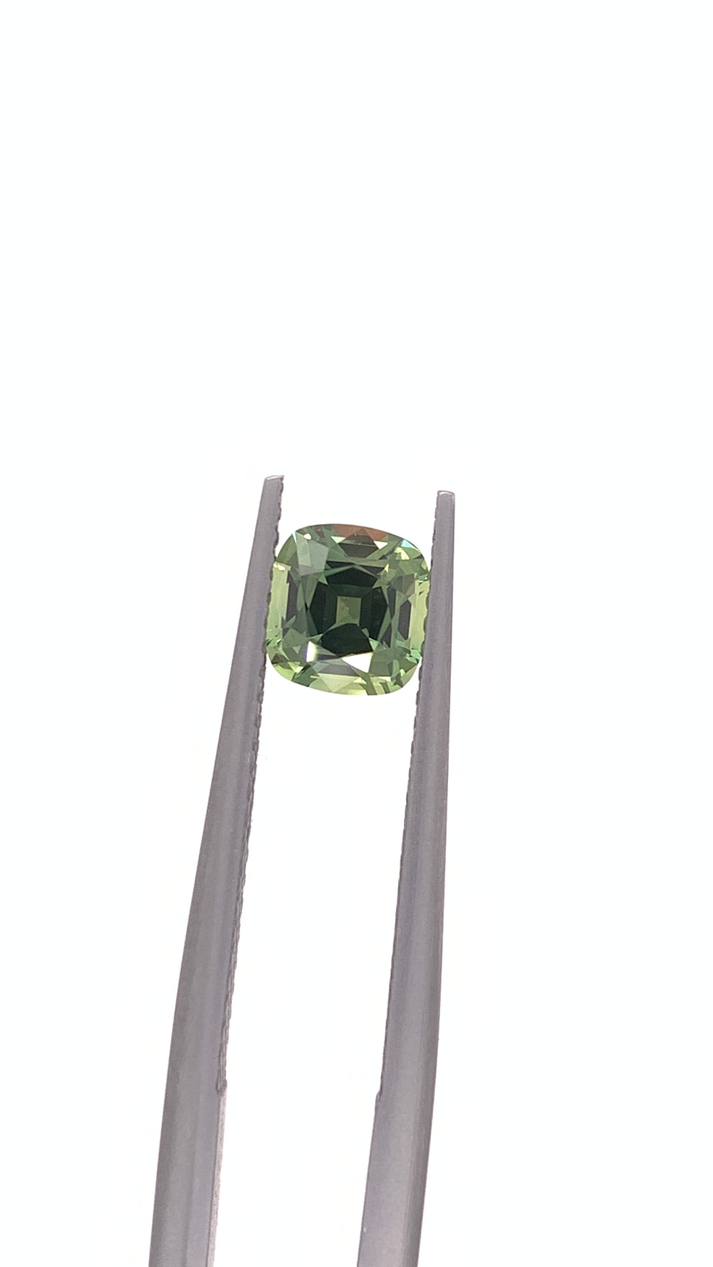Green Sapphire — 1.11ct Cushion | 5.85 x 5.65mm | Tanzania | Heated
