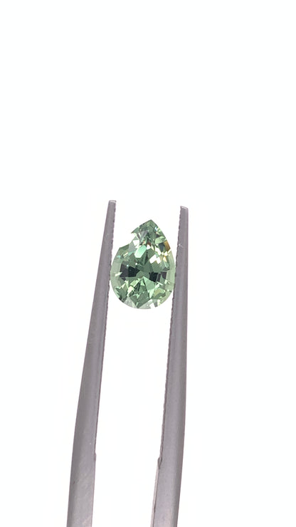 Green Sapphire — 1.05ct Pear | 7.30 x 5.30mm | Tanzania | Heated
