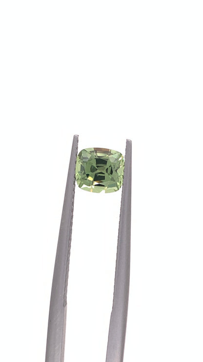 Green Sapphire — 1.16ct Cushion | 6.10 x 5.55mm | Tanzania | Heated