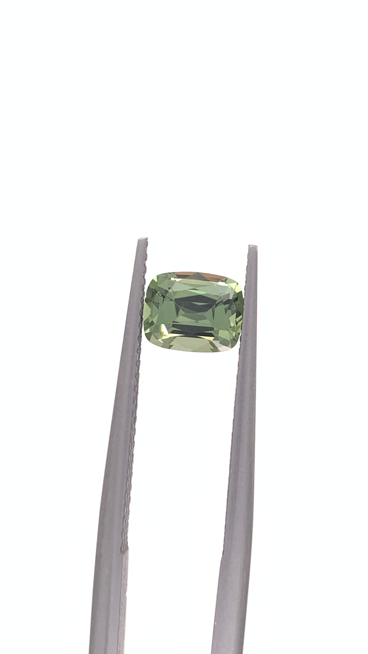Green Sapphire — 1.28ct Cushion | 6.75 x 5.40mm | Tanzania | Heated