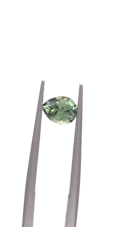 Green Sapphire — 1.04ct Pear | 6.80 x 5.40mm | Tanzania | Heated