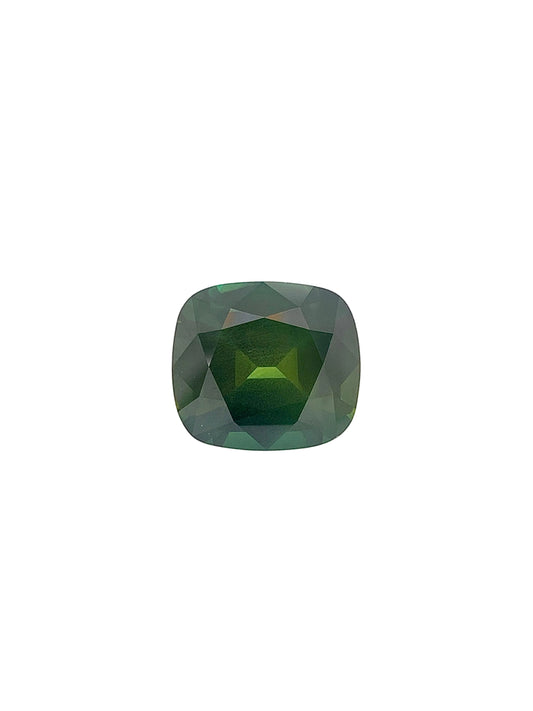 Green Sapphire — 6.15ct Cushion | 11.42 x 10.25mm | Australia | Heated