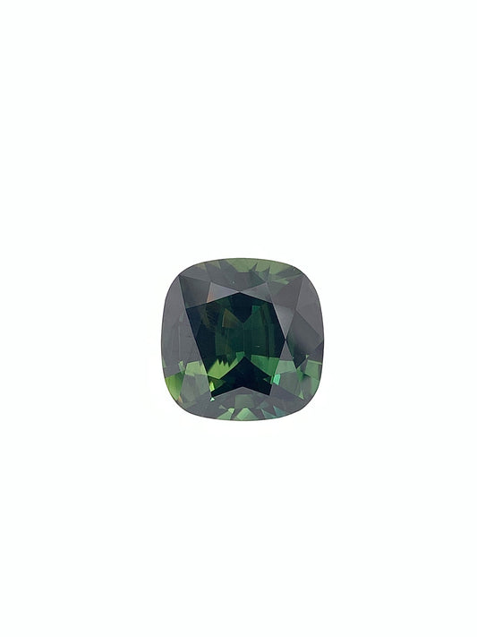 Green Sapphire — 6.64ct Cushion | 10.96 x 10.91mm | Australia | Unheated