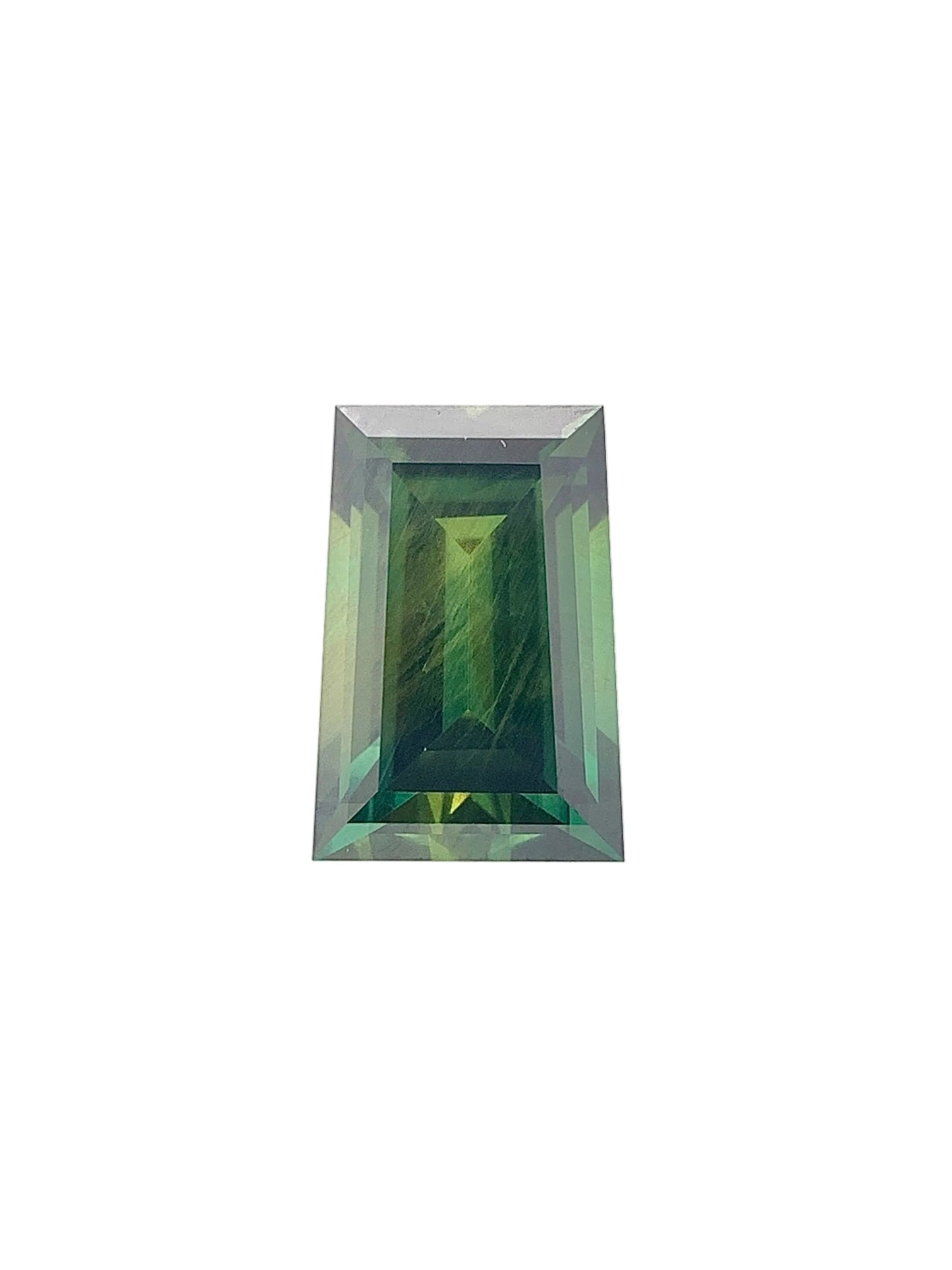 Green Sapphire — 10.21ct Tapered Baguette | 15.11 x 10.20mm | Australia | Unheated