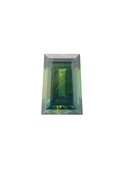 Green Sapphire — 10.21ct Tapered Baguette | 15.11 x 10.20mm | Australia | Unheated