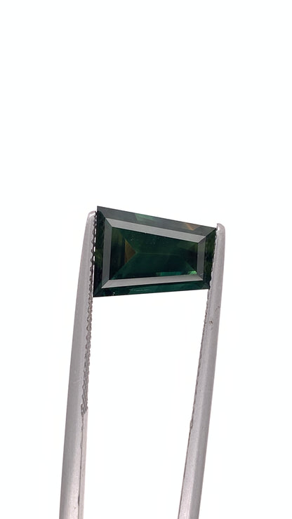 Green Sapphire — 3.97ct Tapered Baguette | 11.25 x 8.65 x 5.90mm | Australia | Heated