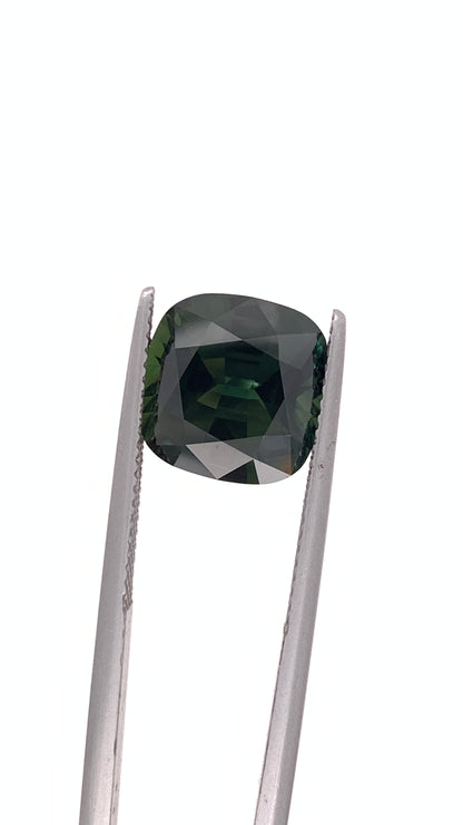 Green Sapphire — 6.64ct Cushion | 10.96 x 10.91mm | Australia | Unheated