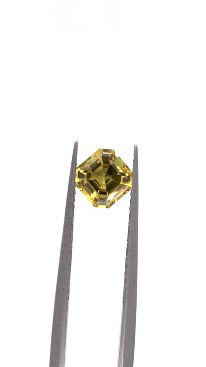 Yellow Sapphire — 1.26ct Asscher | 6.00 x 6.00mm | Australia | Unheated