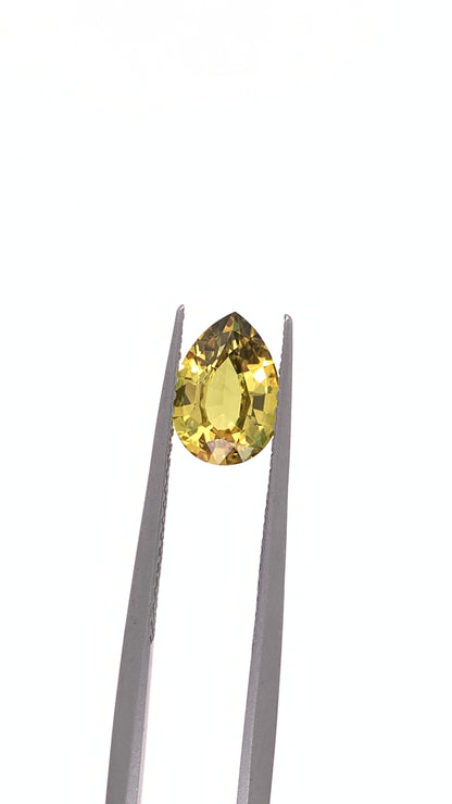 Yellow Sapphire — 1.23ct Pear | 8.50 x 5.95mm | Australia | Unheated