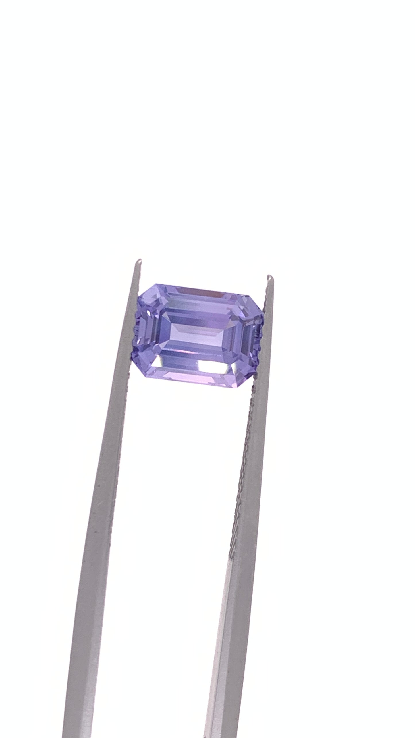Purple Sapphire — 2.35ct Emerald Cut | 8.40 x 6.05mm | Sri Lanka | Unheated