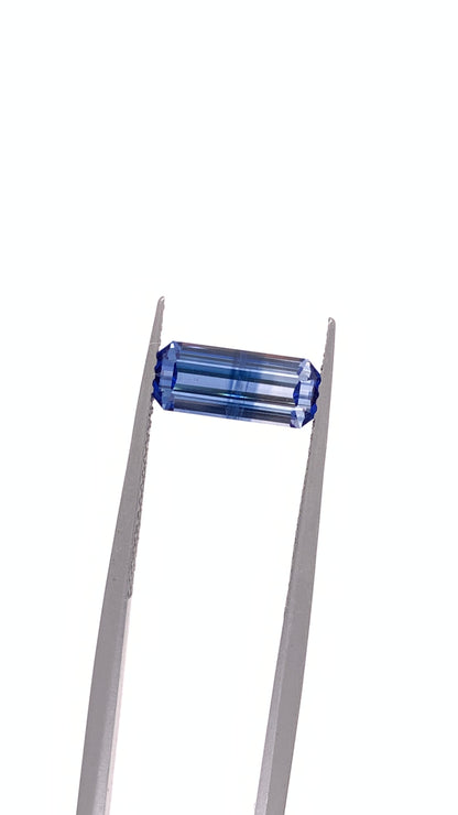 Blue Sapphire — 1.97ct Emerald Cut | 10.20 x 4.30mm | Sri Lanka | Heated