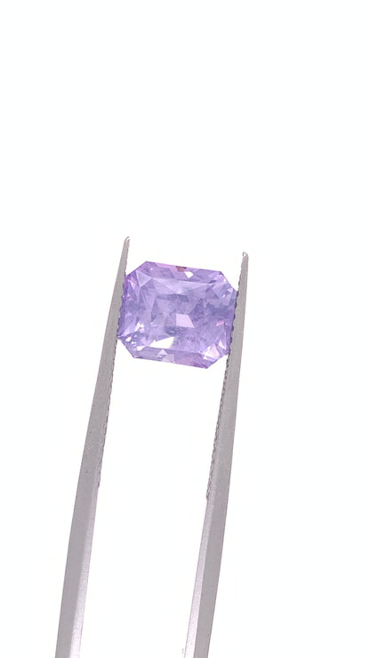Purple Sapphire — 4.30ct Radiant | 7.40 x 8.45mm | Sri Lanka | Unheated