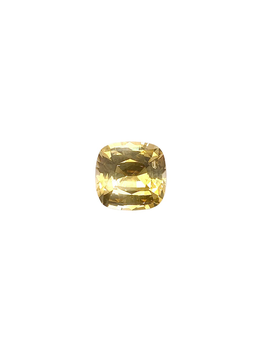 Yellow Sapphire — 8.37ct Cushion | 12.00 x 11.15mm | Sri Lanka | Heated