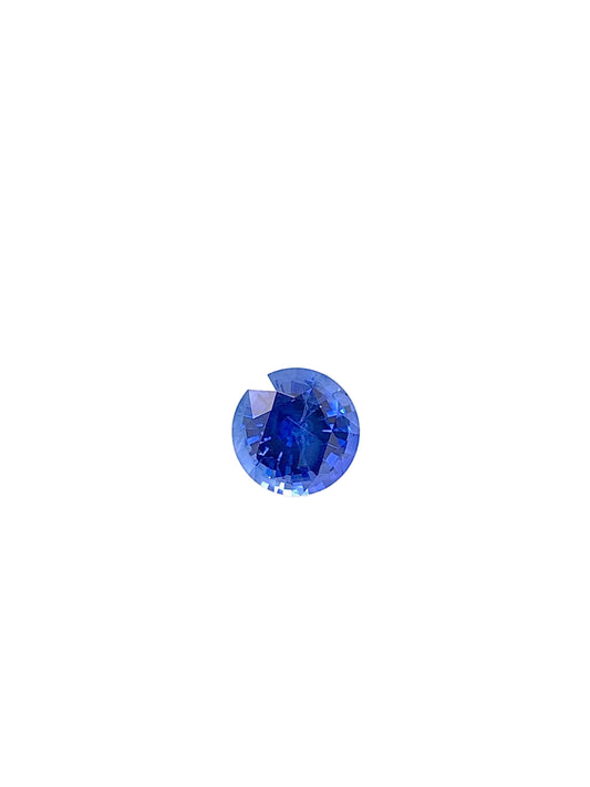 Blue Sapphire — 0.95ct Round Step Cut | 5.95mm | Sri Lanka | Heated