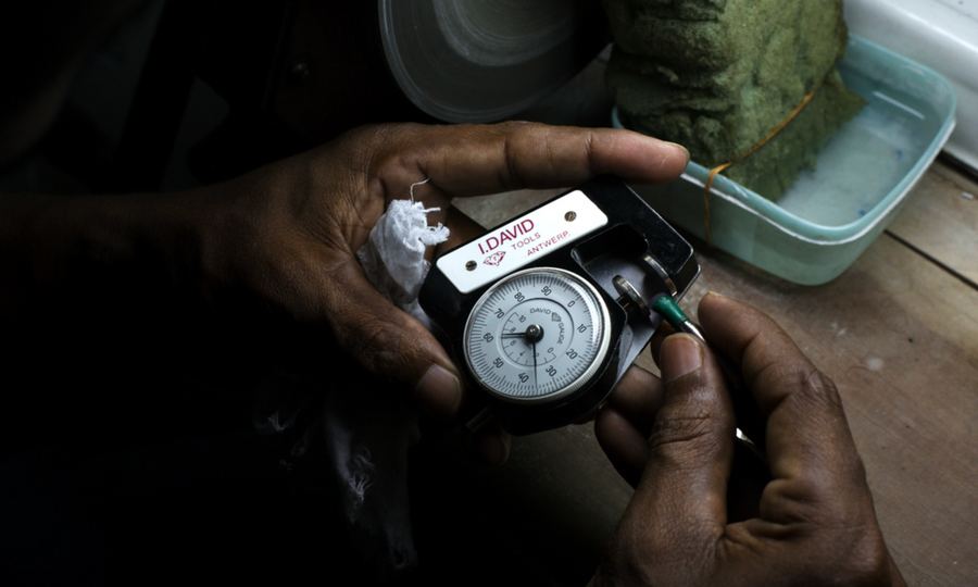 Constant calliper checks throughout production, ensuring every stone meets its size specification.