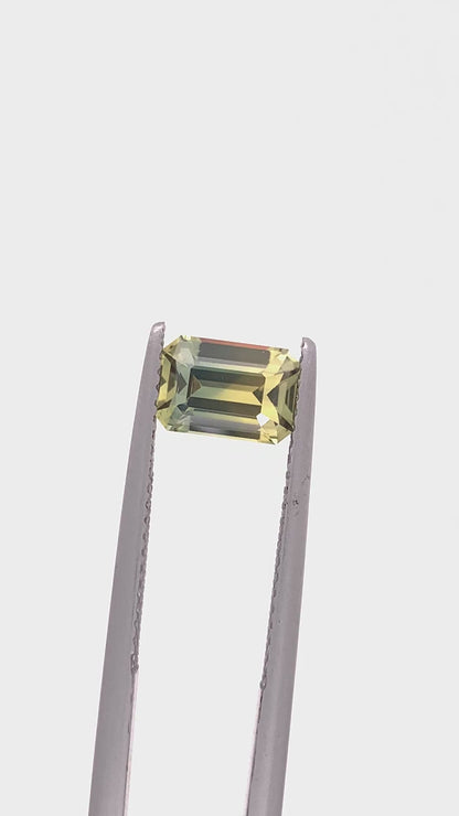 Green Sapphire — 1.65ct Emerald Cut | 7.80 x 5.35mm | Madagascar | Heated