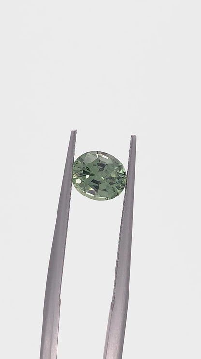 Green Sapphire — 1.17ct Oval | 6.70 x 5.80mm | Tanzania | Heated