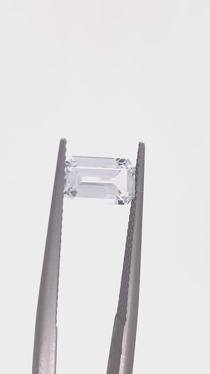 White Sapphire — 1.46ct Emerald Cut | 8.60 x 5.20mm | Madagascar | Unheated