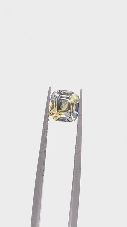 Yellow Sapphire — 2.06ct Cushion | 6.55 x 6.35mm | Sri Lanka | Unheated