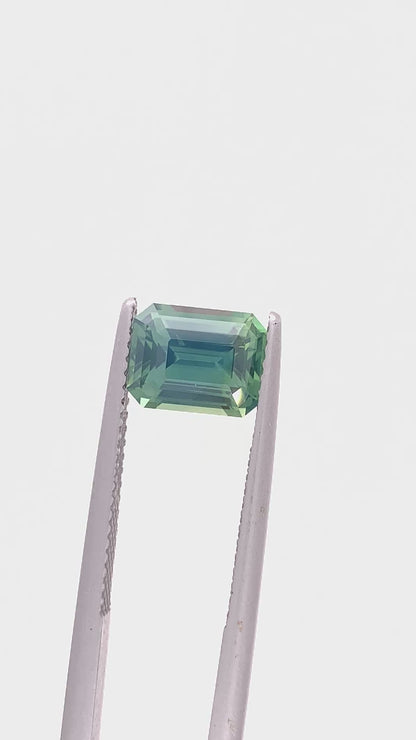 Green Sapphire — 2.15ct Emerald Cut | 8.20 x 6.35mm | Madagascar | Heated