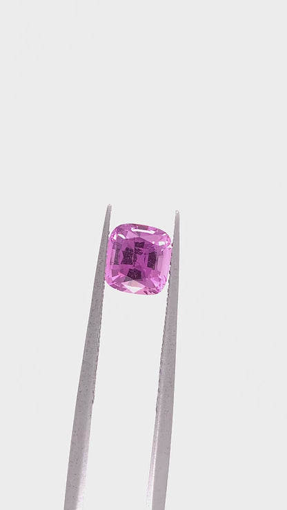 Purple sapphire — 1.43ct Cushion | 5.90 x 6.40mm | Madagascar | Unheated