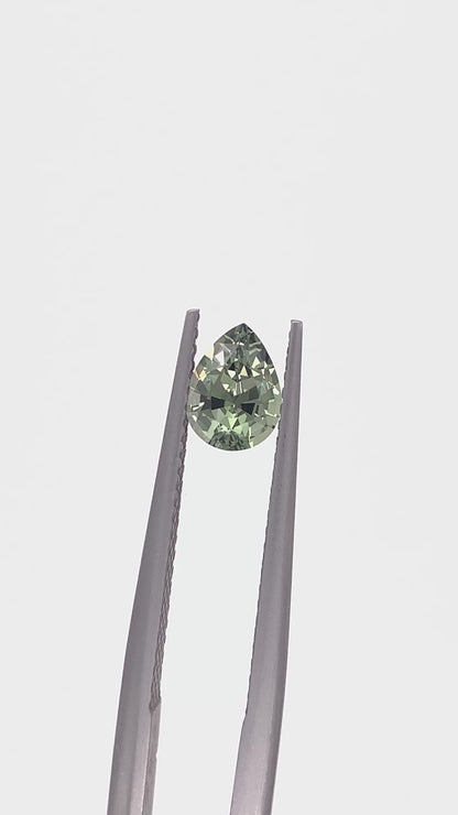 Green Sapphire — 0.83ct Pear | 6.70 x 5.00mm | Tanzania | Heated