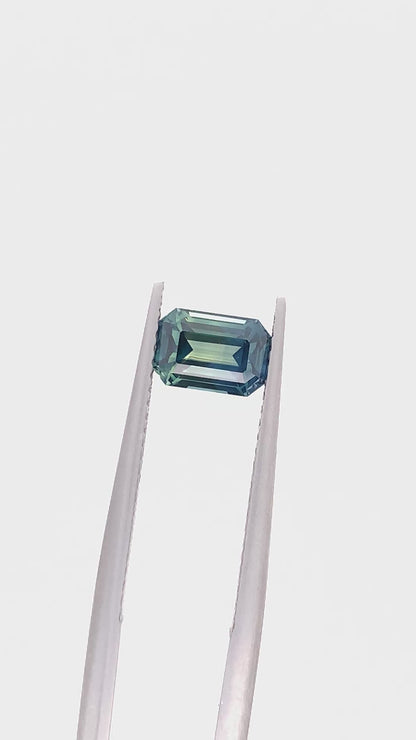Green Sapphire — 1.34ct Emerald Cut | 7.16 x 4.85mm | Sri Lanka | Unheated