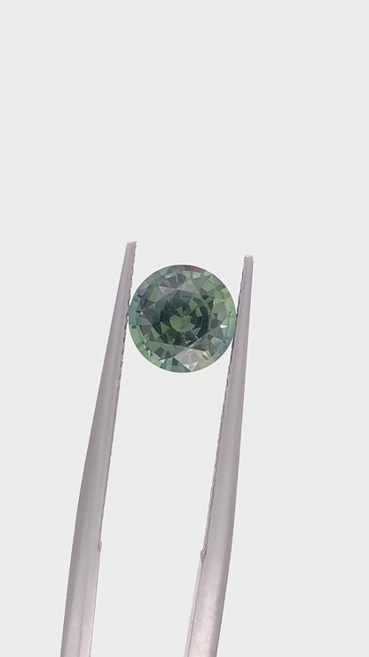 Green Sapphire — 2.05ct Round Step Cut | 7.45mm | Tanzania | Unheated