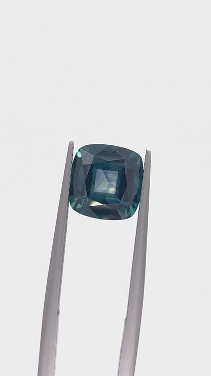 Montana Sapphire — 3.43ct Cushion | 9.10 x 9.00mm | USA | Heated