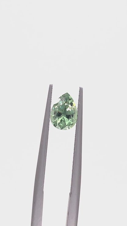 Green Sapphire — 1.05ct Pear | 7.30 x 5.30mm | Tanzania | Heated