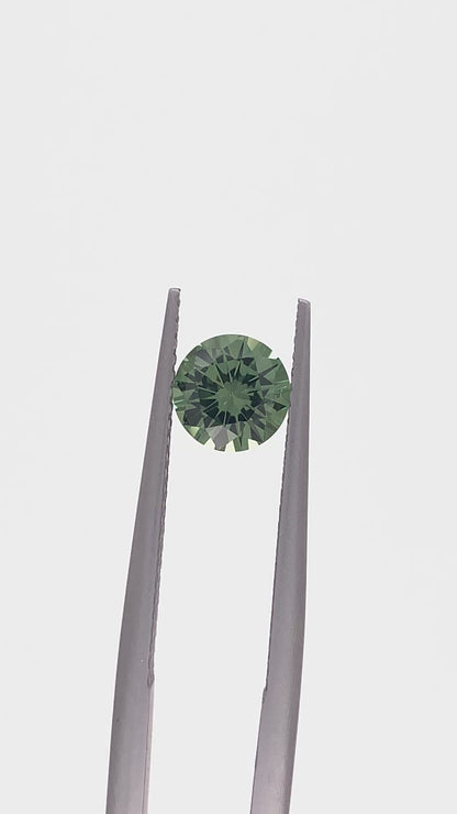 Green Sapphire — 1.06ct Round Brilliant Cut | 6.20mm | Tanzania | Heated