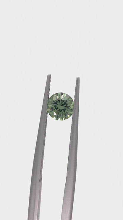 Green Sapphire — 0.78ct Round Brilliant Cut | 5.50mm | Tanzania | Heated