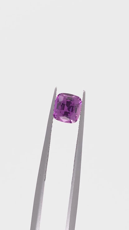 Purple Sapphire — 0.97ct Cushion | 5.60 x 5.30mm | Madagascar | Heated